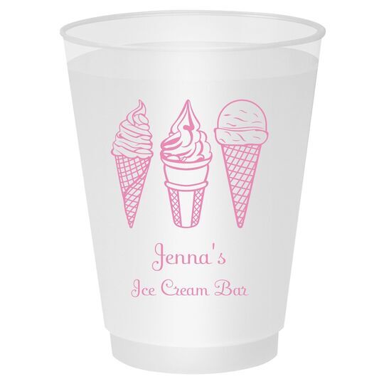 Ice Cream Cone Trio Shatterproof Cups